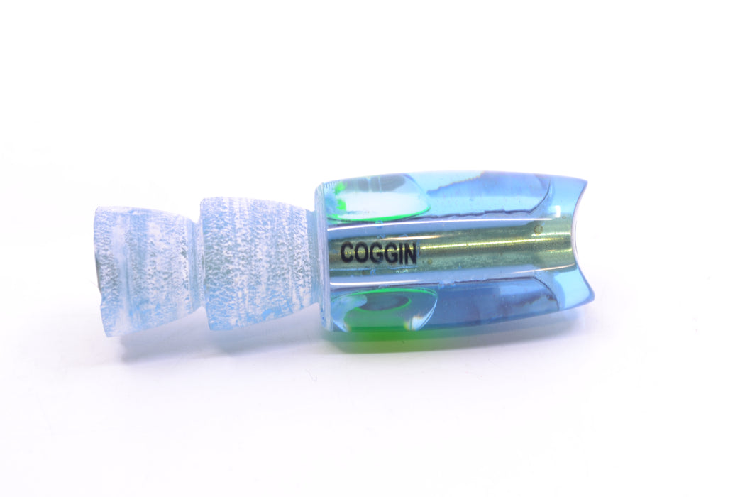 Coggin Lures Ice Blue Abalone Black-Green Eyes Tado Lo'ihi Peanut Scoop 4.5" 0.3oz