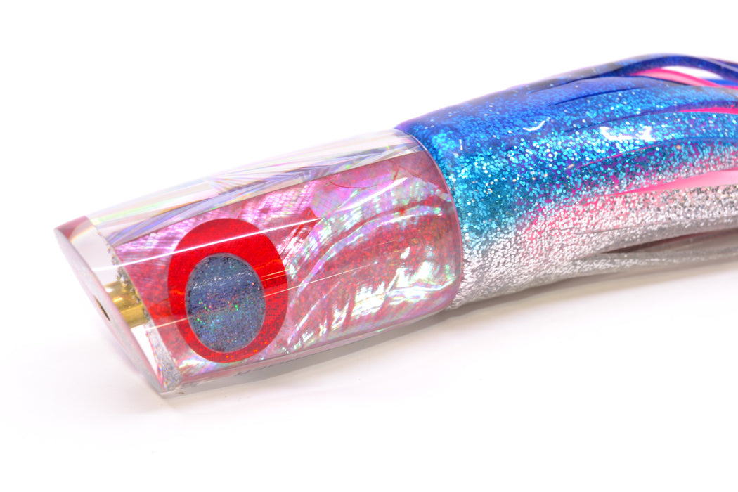 Koya Lures Pink Angel Wing MOP JP Small Lunger 10" 6oz Skirted Pink Line-Blue-Silver