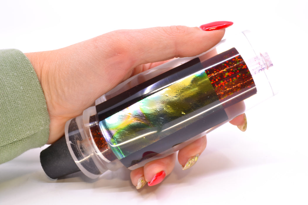 Aloha Lures Green-Purple-Teal Dichro Root Beer Rainbow Sundowner 14" 8oz