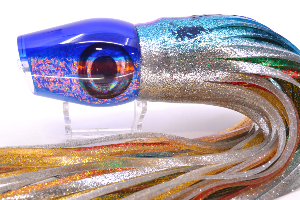 Moyes Lures Blue-Pink Dichro Blue Back Taxi Eyes Large Sumo 14" 13.8oz Skirted GZE