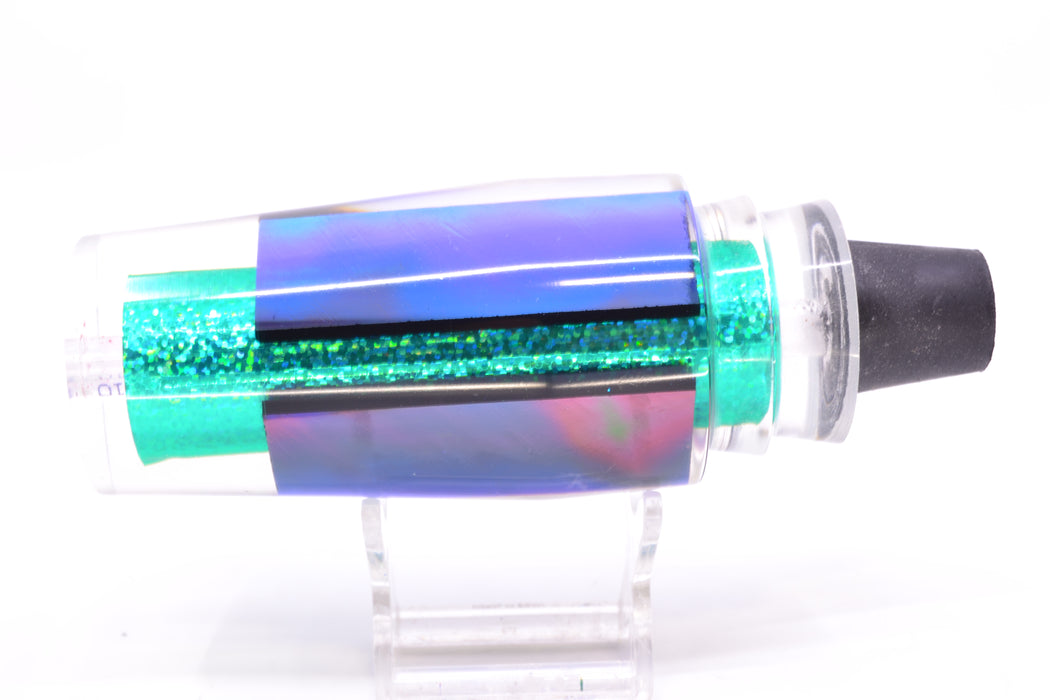 Aloha Lures Green-Purple-Teal Dichro Green Rainbow Sundowner 14" 8oz