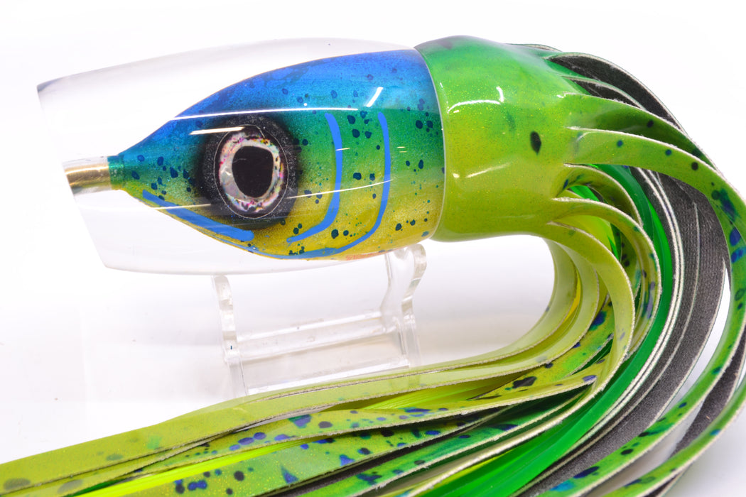 Tsutomu Lures "Mahi to Da Max" Fish Head Super Moke 14" 10.3oz Fire Tailz Mahi
