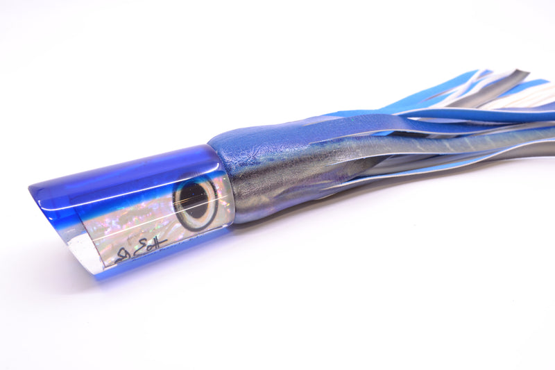 Marlin Magic Lures White Awabi Blue Back Reverse Taper Large Tube 12" 7.5oz ALV Skipjack