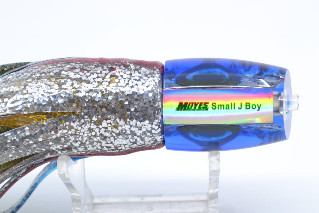 Moyes Lures Salt & Pepper Blue Back Small J-Boy 9" 5oz Skirted Evil GZE