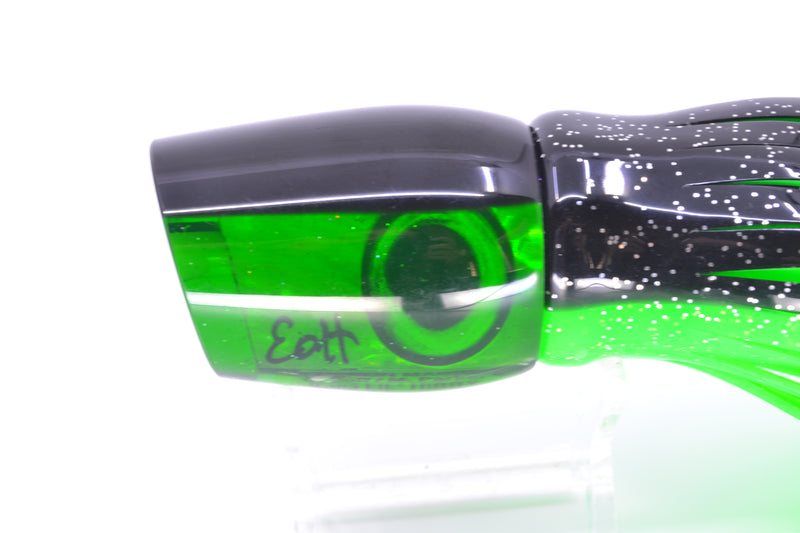 Marlin Magic Lures Green MOP Black Back Lil Hibby 10" 7.2oz Skirted Black-Green *CHIPPED* GZE