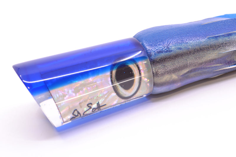 Marlin Magic Lures White Awabi Blue Back Reverse Taper Large Tube 12" 7.5oz ALV Skipjack