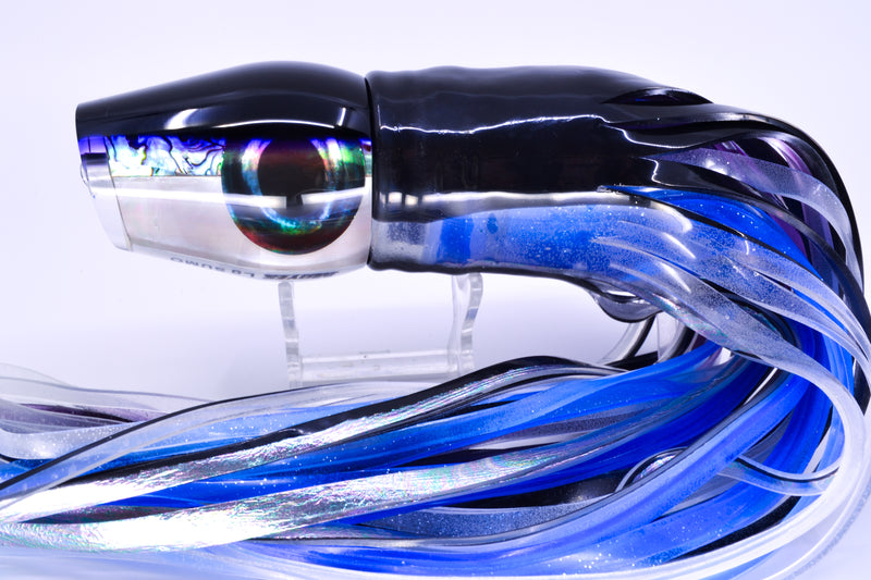 Moyes Lures Skipjack Paua-MOP Black-Purple Back Large Sumo 14" 13.8oz Skirted Skipjack