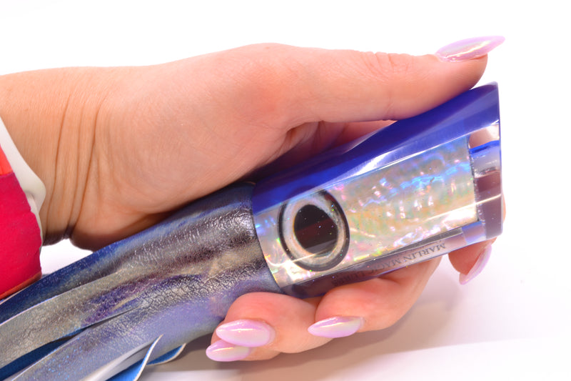 Marlin Magic Lures White Awabi Blue Back Reverse Taper Large Tube 12" 7.5oz ALV Skipjack