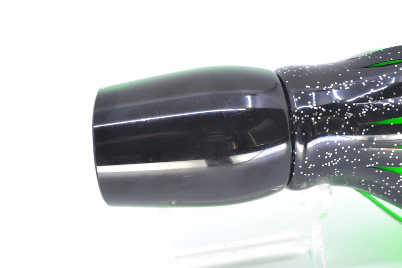 Marlin Magic Lures Green MOP Black Back Lil Hibby 10" 7.2oz Skirted Black-Green *CHIPPED* GZE