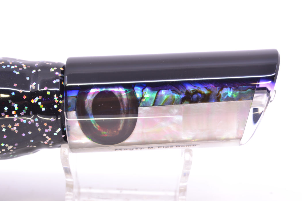 Moyes Lures Skipjack Paua-MOP Black-Purple Back Medium Pipe Bomb 12" 7.5oz Skirted GZE