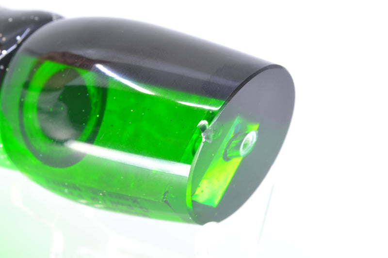 Marlin Magic Lures Green MOP Black Back Lil Hibby 10" 7.2oz Skirted Black-Green *CHIPPED* GZE