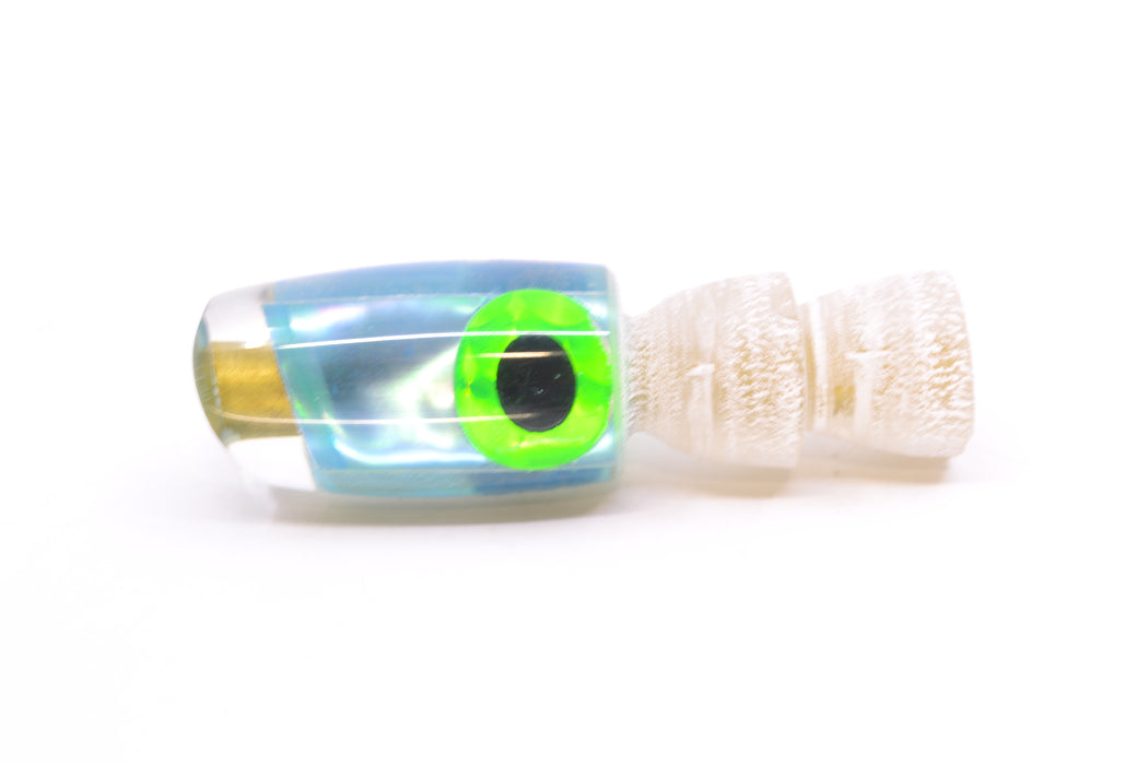 Coggin Lures Ice Blue MOP Black-Green Eyes Tado Lo'ihi Peanut Scoop 4.5" 0.3oz