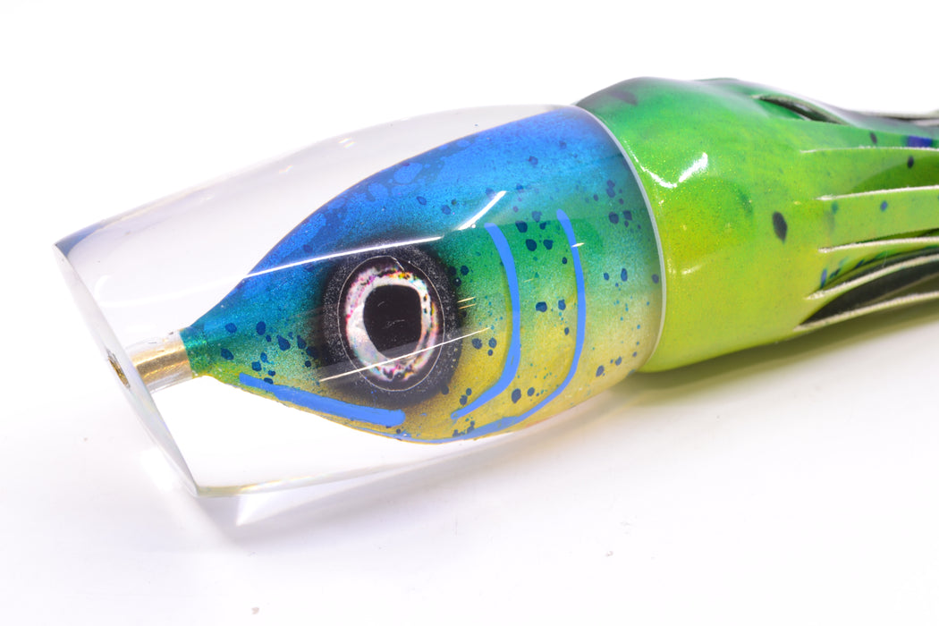 Tsutomu Lures "Mahi to Da Max" Fish Head Super Moke 14" 10.3oz Fire Tailz Mahi