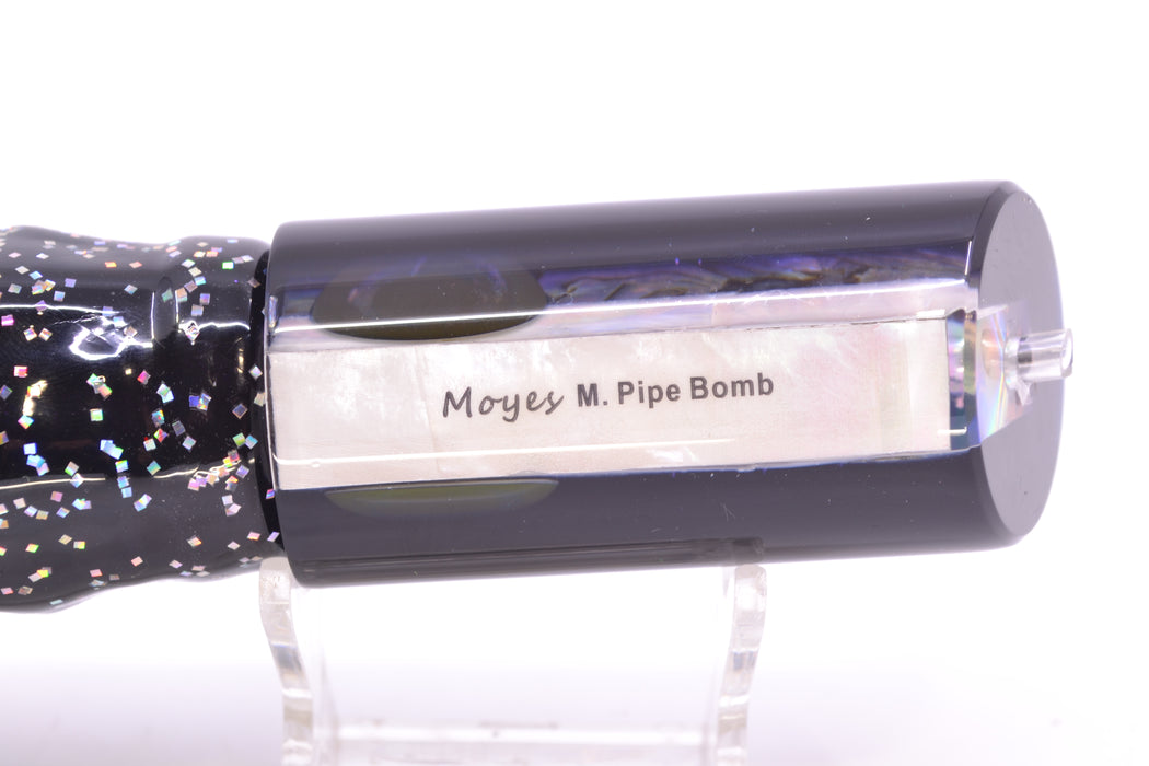 Moyes Lures Skipjack Paua-MOP Black-Purple Back Medium Pipe Bomb 12" 7.5oz Skirted GZE