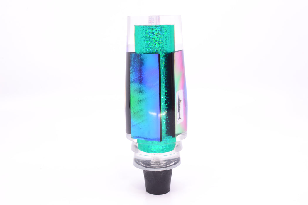 Aloha Lures Green-Purple-Teal Dichro Green Rainbow Sundowner 14" 8oz