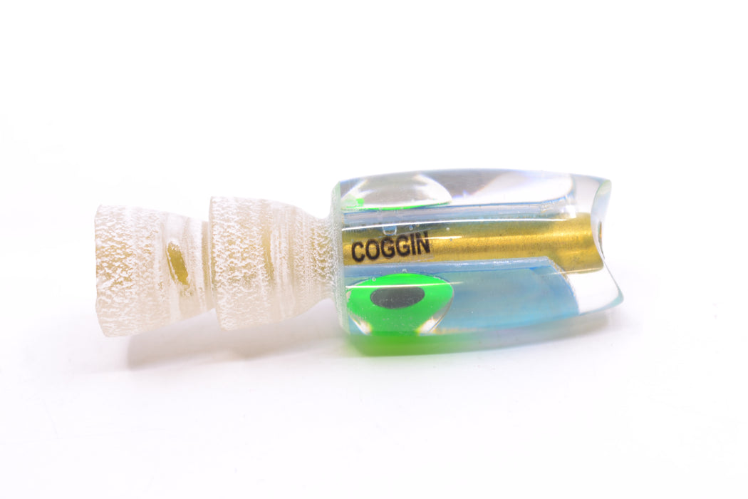 Coggin Lures Ice Blue MOP Black-Green Eyes Tado Lo'ihi Peanut Scoop 4.5" 0.3oz