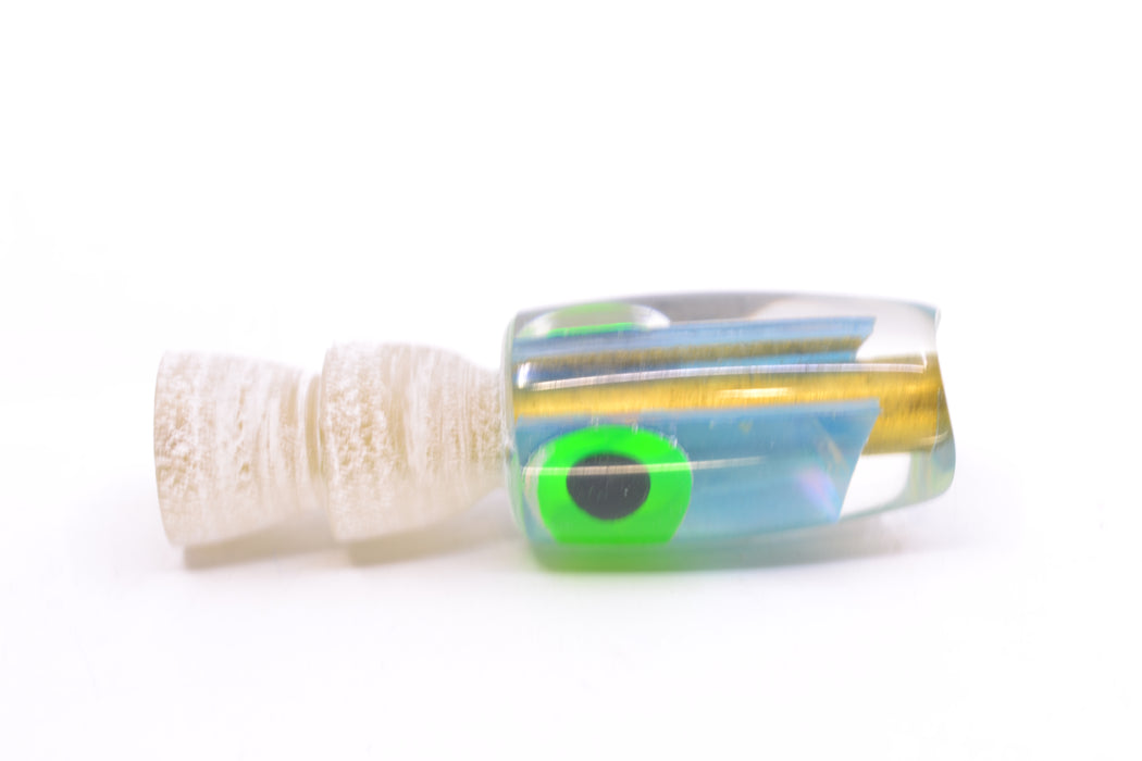 Coggin Lures Ice Blue MOP Black-Green Eyes Tado Lo'ihi Peanut Scoop 4.5" 0.3oz