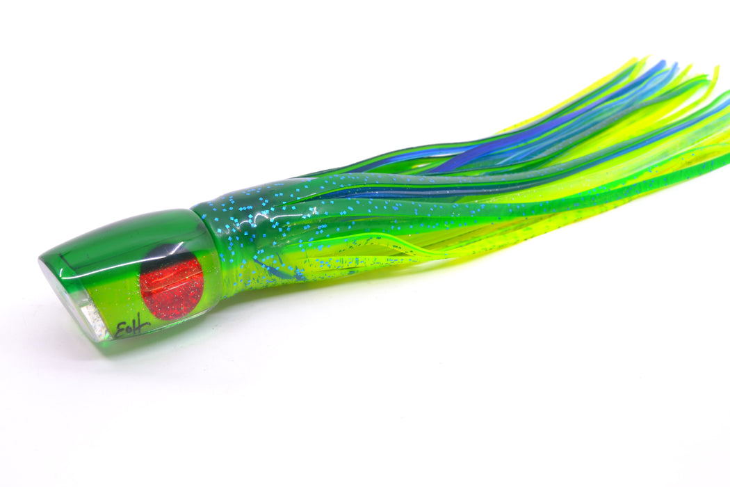 Marlin Magic Green MOP Green Back Red Eyes Small Ruckus 9" 5oz Skirted Mahi