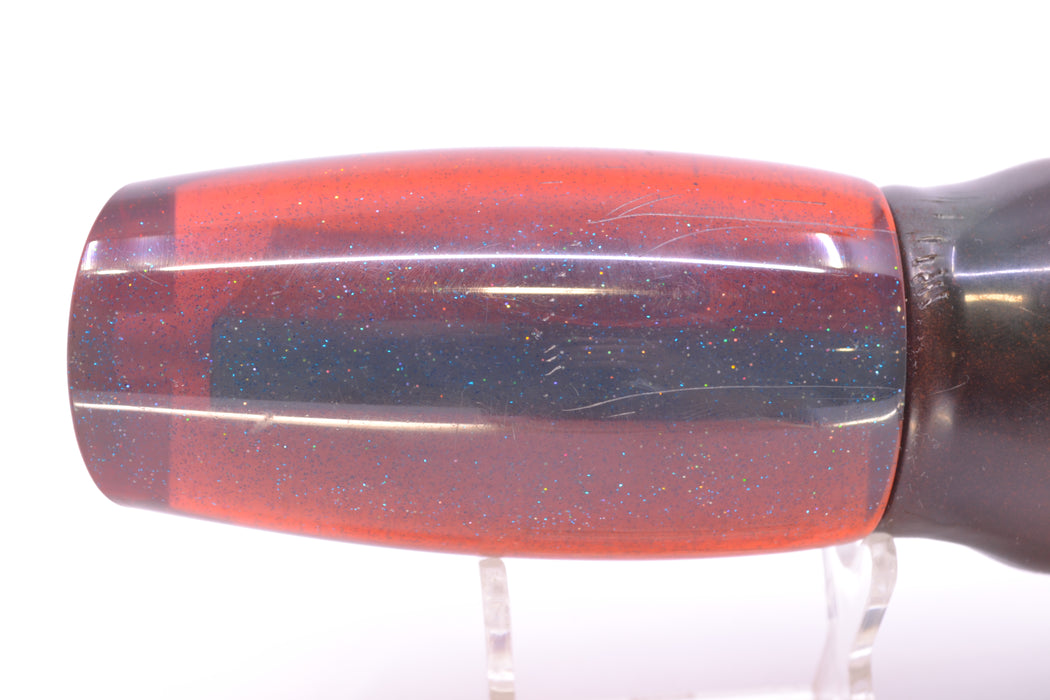 Polu Kai Orange Paua Shell Gray Back Large Reverse Taper Plunger 14" 17oz Skirted New Pre-Owned GZE