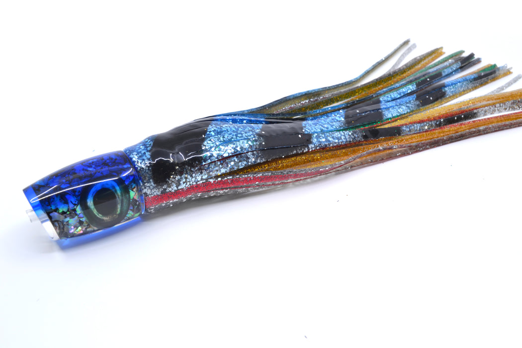 Moyes Lures Salt & Pepper Blue Back Small J-Boy 9" 5oz Skirted Evil GZE
