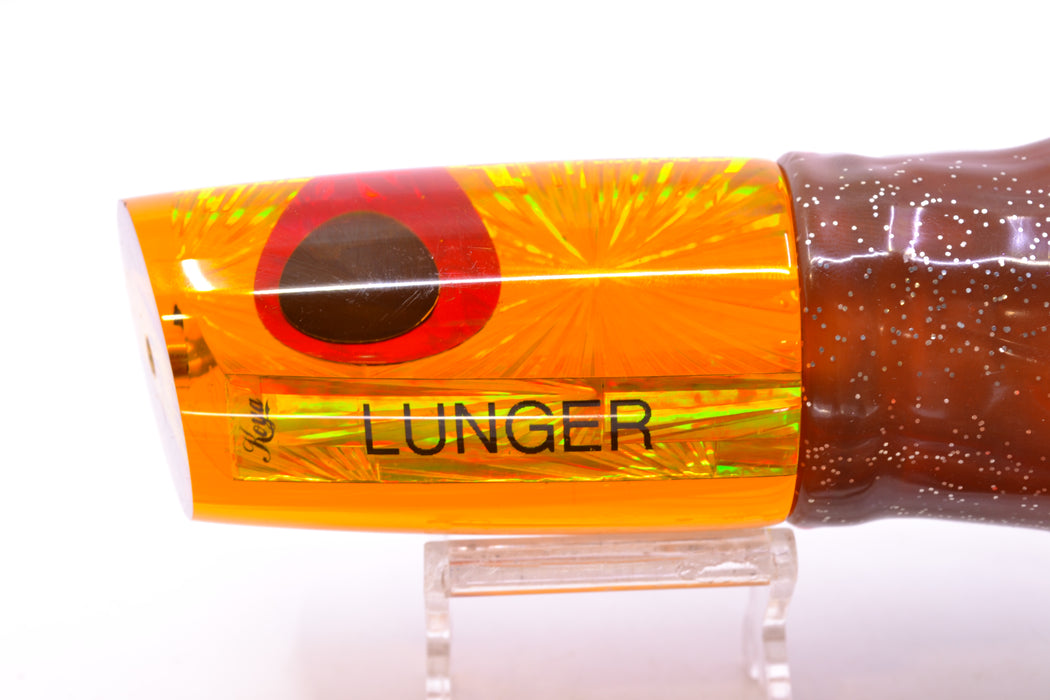 Koya Lures Amber Rainbow Starburst JP Large Lunger 14" 12.5oz Skirted Black-Root Beer GZE