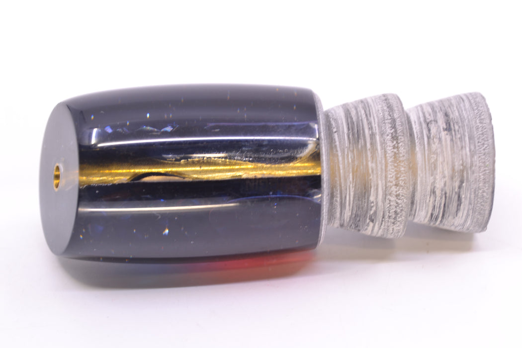 Coggin Lures Black-Blue Dichro Black Back Black-Red Eyes Hualalai Tado Slant 9" 1.2oz