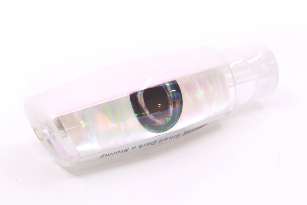 Moyes Lures White MOP White Back Taxi Eyes Small Dark-N-Stormy 9" 2.6oz