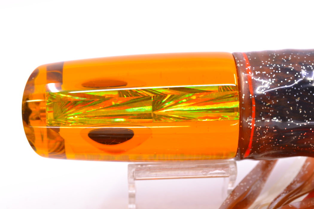 Koya Lures Amber Rainbow Starburst JP Large Lunger 14" 12.5oz Skirted Black-Root Beer GZE