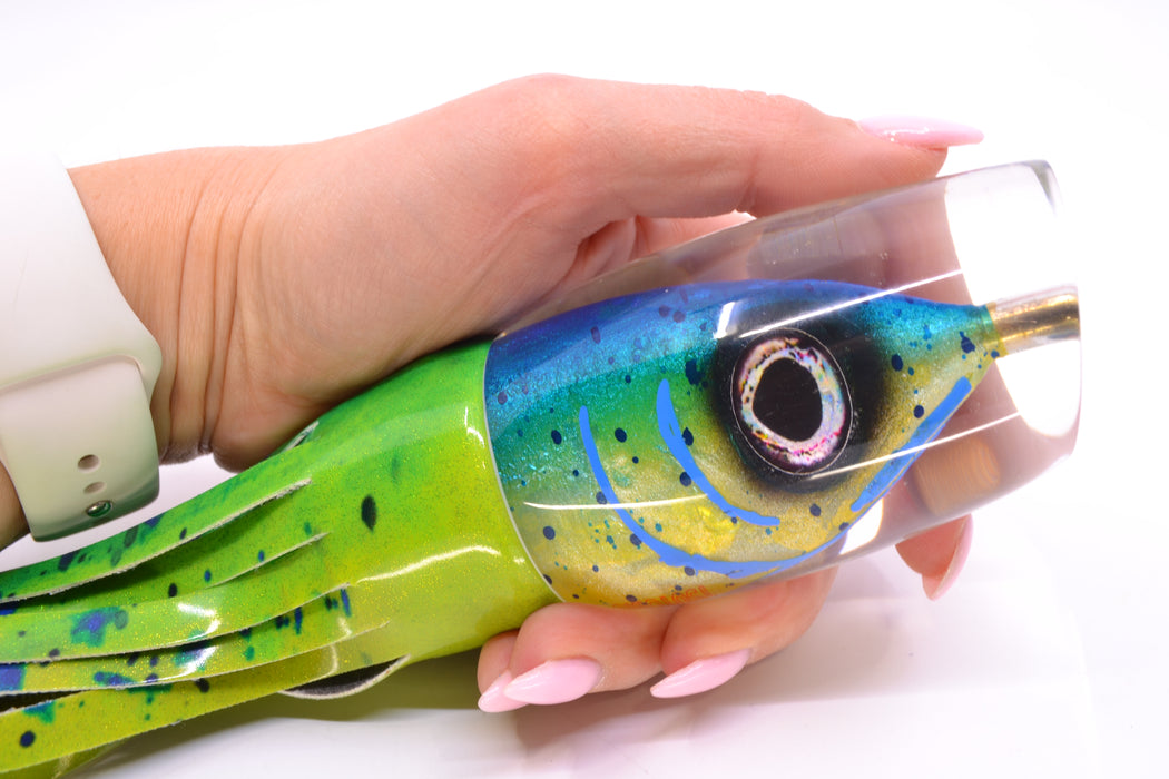 Tsutomu Lures "Mahi to Da Max" Fish Head Super Moke 14" 10.3oz Fire Tailz Mahi