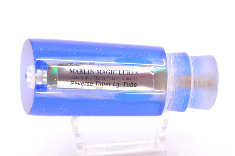 Marlin Magic Lures White Awabi Blue Back Taxi Eyes Reverse Taper Large Tube 12" 5.8oz
