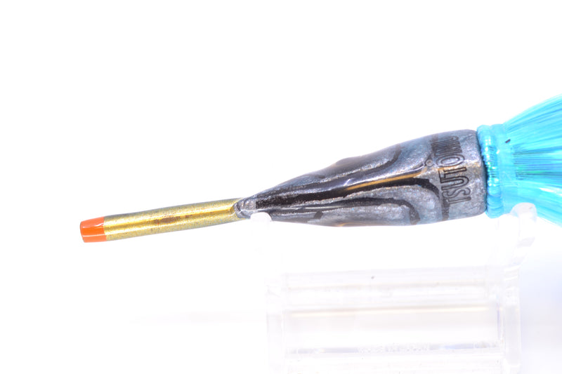 Tsutomu Lures Black with Blue Dots Ballyhoo 5" 3oz Strobez Ice Blue/Pink