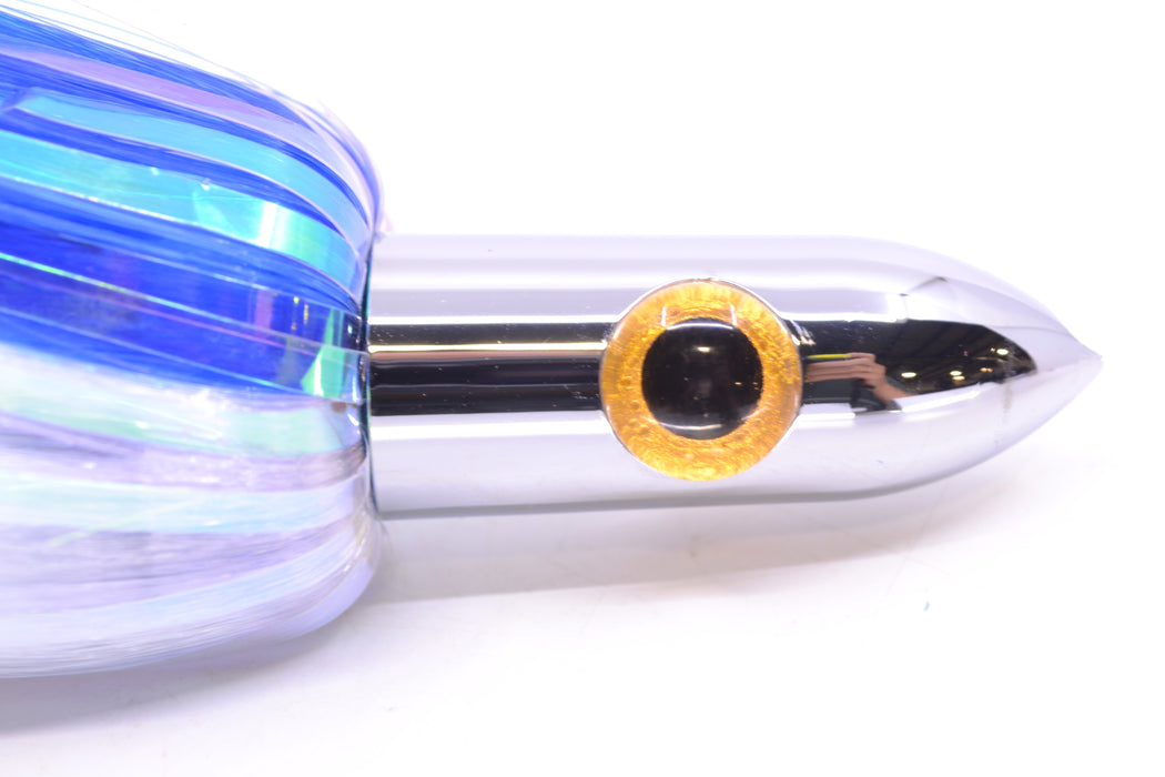 Iland Lures Blue-"Marlin" Flash Hair Chrome Head Heavy "Hawaiian Eye" Ilander 8.5" 4oz IL400HF-BL/MAR
