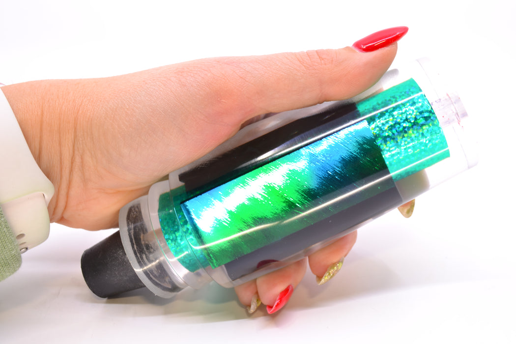 Aloha Lures Green-Purple-Teal Dichro Green Rainbow Sundowner 14" 8oz