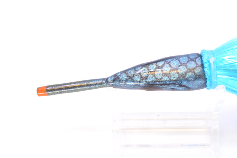 Tsutomu Lures Black with Blue Dots Ballyhoo 5" 3oz Strobez Ice Blue/Pink