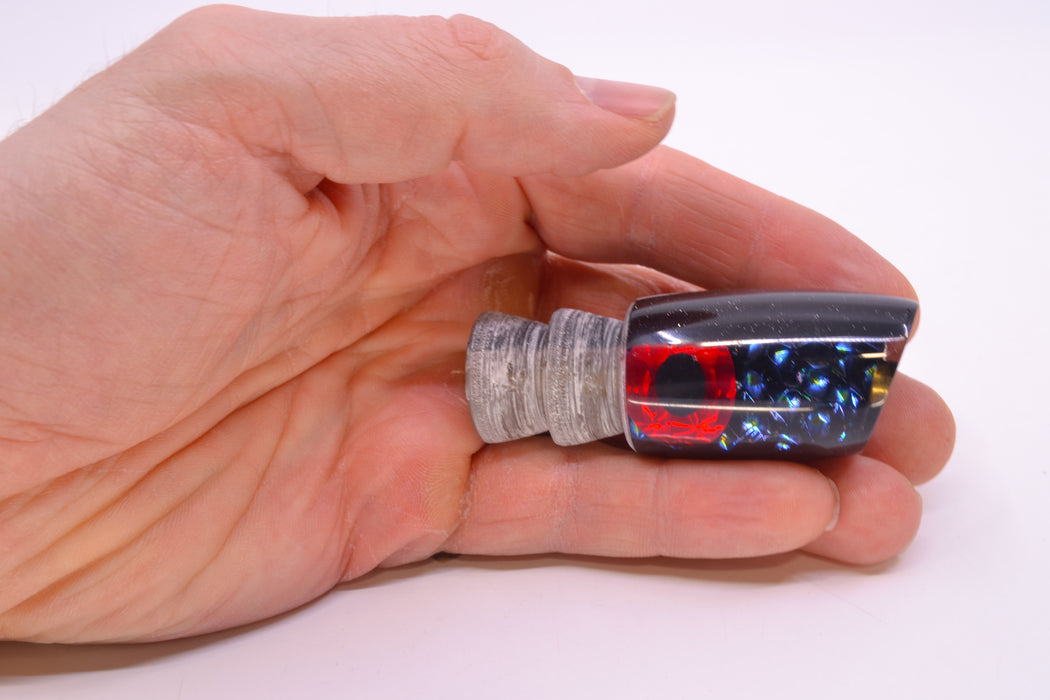 Coggin Lures Black-Blue Dichro Black Back Black-Red Eyes Hualalai Tado Slant 9" 1.2oz