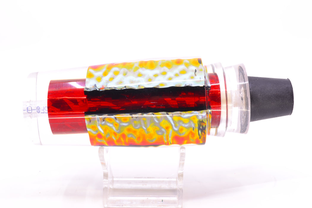 Aloha Lures Red-Orange-Green Dichro Red Rainbow Flake Sundowner 14" 8oz