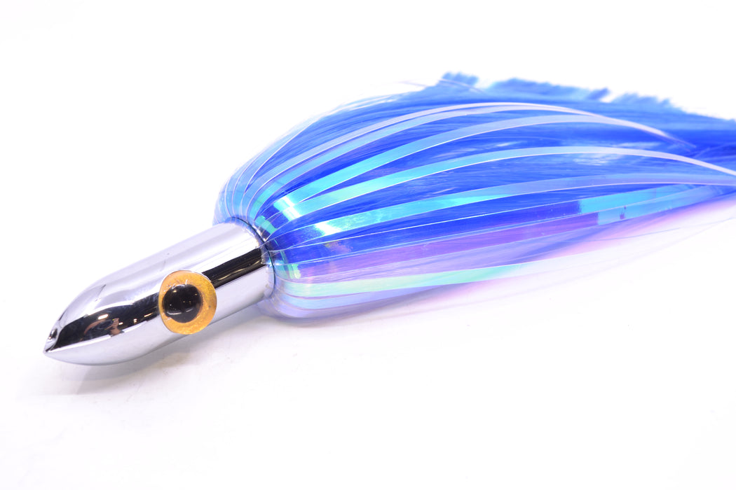 Iland Lures Blue-"Marlin" Flash Hair Chrome Head Heavy "Hawaiian Eye" Ilander 8.5" 4oz IL400HF-BL/MAR