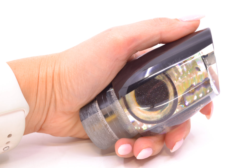 Marlin Magic White Abalone Black Back Taxi Eyes Hibby 14" 8oz