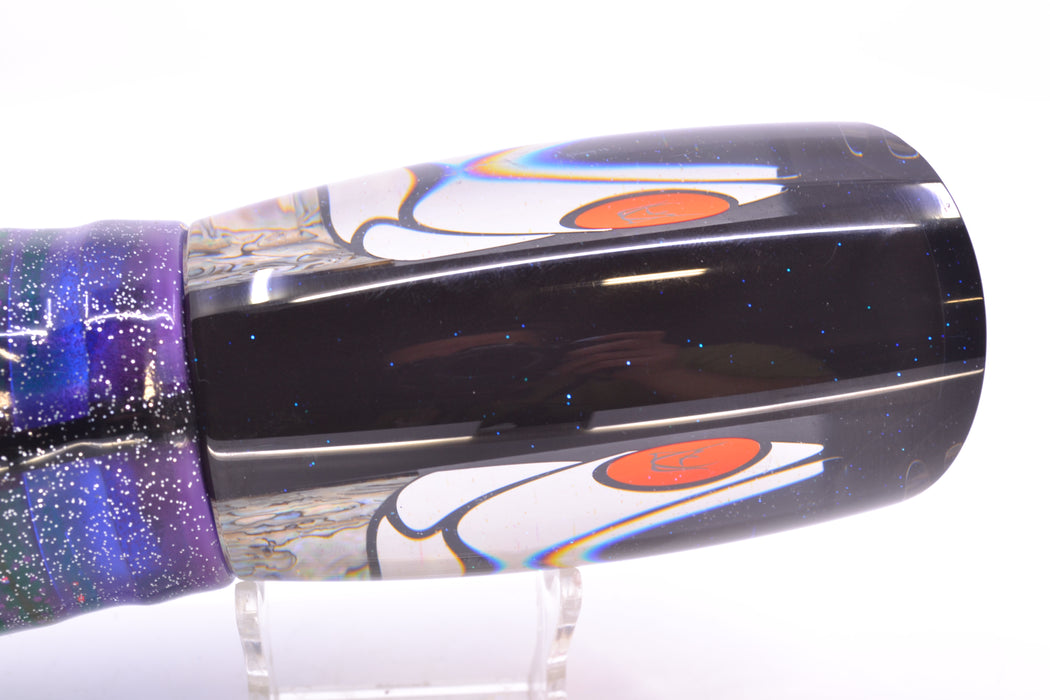 Bonze Lures Hydra Silver-Paua Fish Red Eyes Anaconda 16" 22oz Skirted Purple-Blue/Green