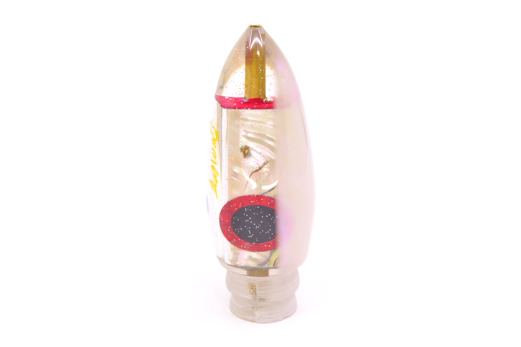 Bomboy Lures White Abalone Strawberry Pearl Back Black-Red Eyes Big Bomb 9"+ 6oz