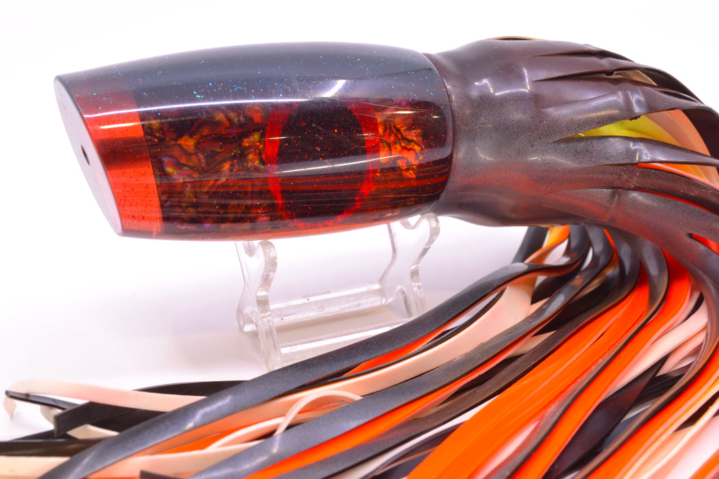 Polu Kai Orange Paua Shell Gray Back Large Reverse Taper Plunger 14" 17oz Skirted New Pre-Owned GZE