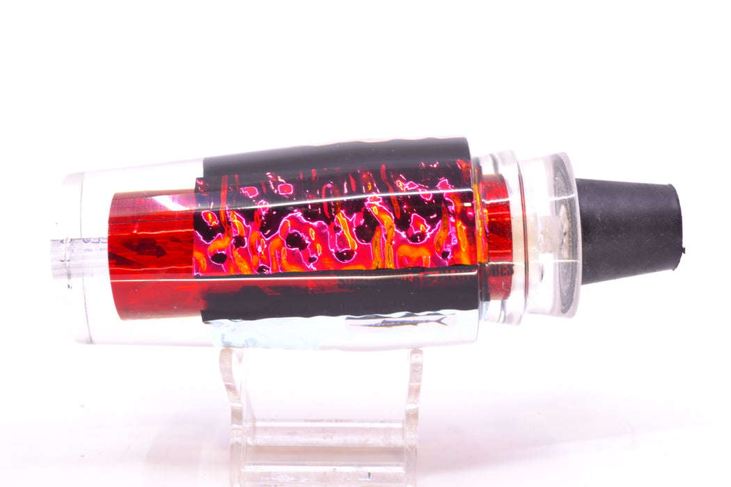 Aloha Lures Red-Orange-Green Dichro Red Rainbow Flake Sundowner 14" 8oz