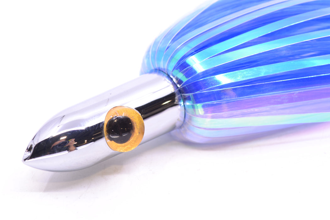 Iland Lures Blue-"Marlin" Flash Hair Chrome Head Heavy "Hawaiian Eye" Ilander 8.5" 4oz IL400HF-BL/MAR