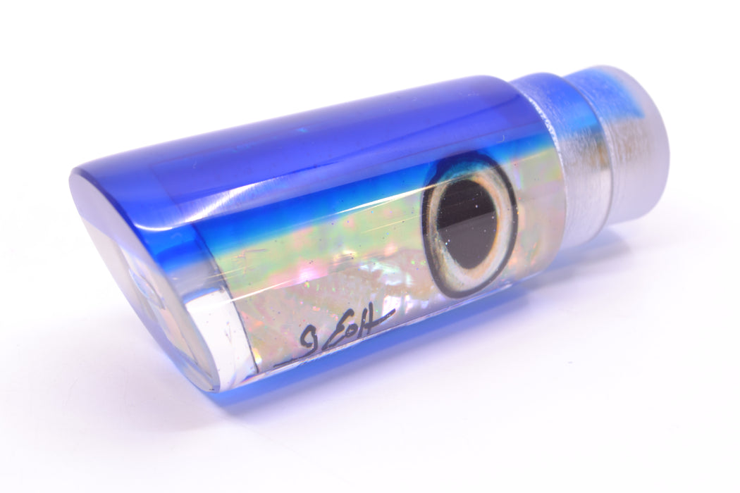 Marlin Magic Lures White Awabi Blue Back Taxi Eyes Reverse Taper Large Tube 12" 5.8oz GZE