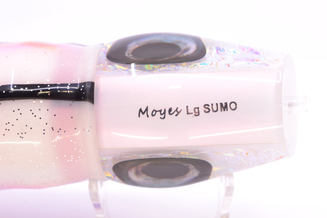 Moyes Lures Ice Rainbow Dichro Strawberry Pearl Back Large Sumo 14" 13.8oz Skirted Gay Bob GZE