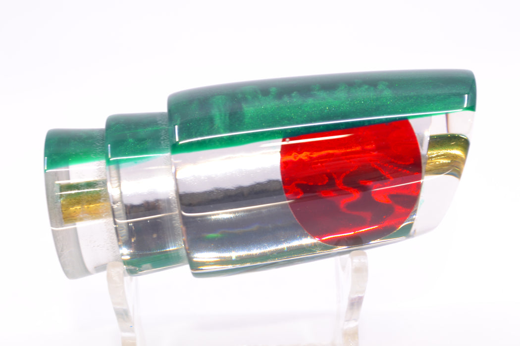 Koya Lures Clear Mirrored Green Back Red Eyes 614 9" 3.5oz GZE