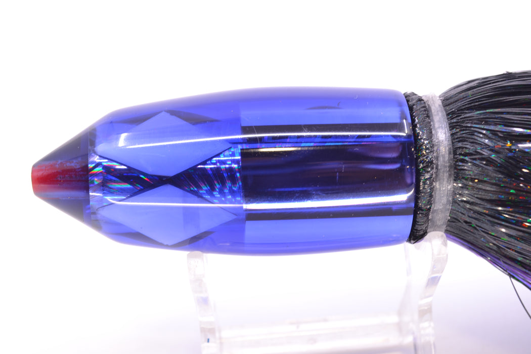 Aloha Lures Purple Mirrored Rainbow Starburst Deep Six 9" 6oz Strobez Black-Purple