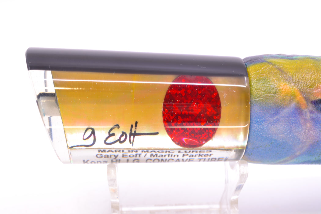 Marlin Magic Lures Golden MOP Black Back Reverse Taper Large Tube 12" 7.5oz ALV Yellowfin