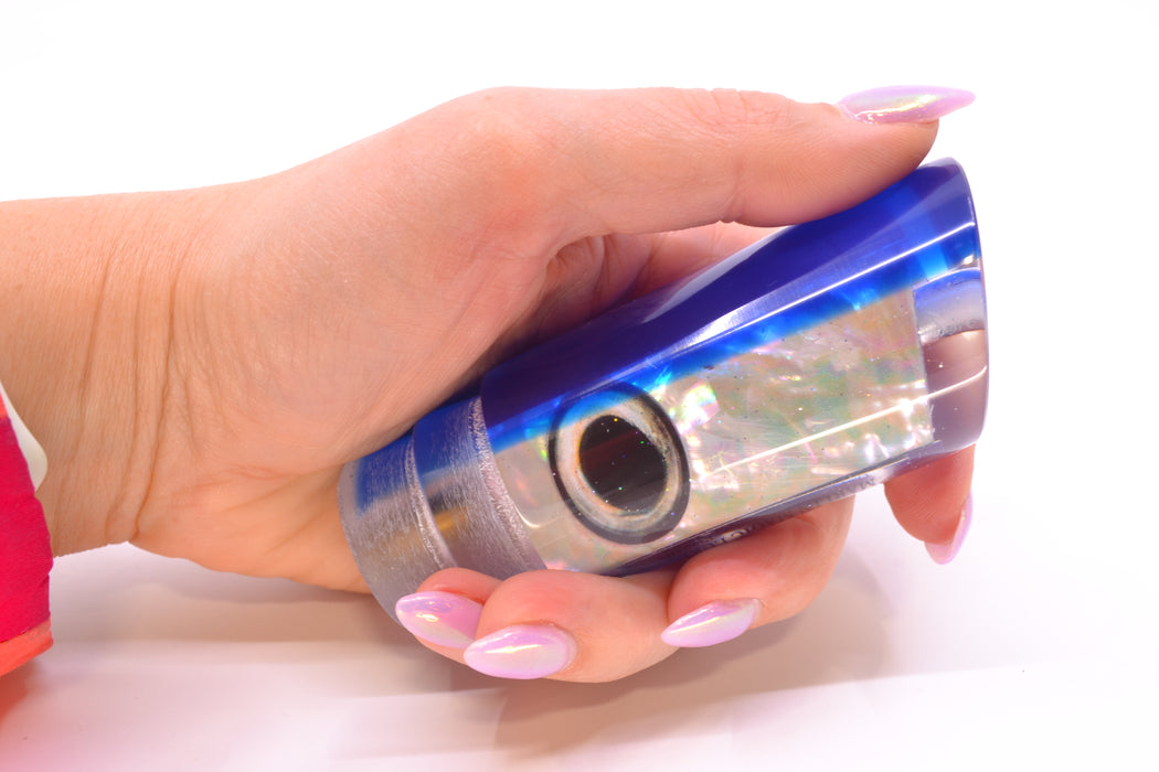 Marlin Magic Lures White Awabi Blue Back Taxi Eyes Reverse Taper Large Tube 12" 5.8oz GZE