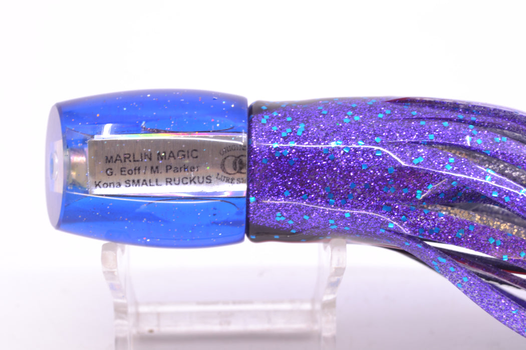 Marlin Magic Purple MOP Blue Back Red Eyes Small Ruckus 9" 5oz Skirted Black-Blue-Purple